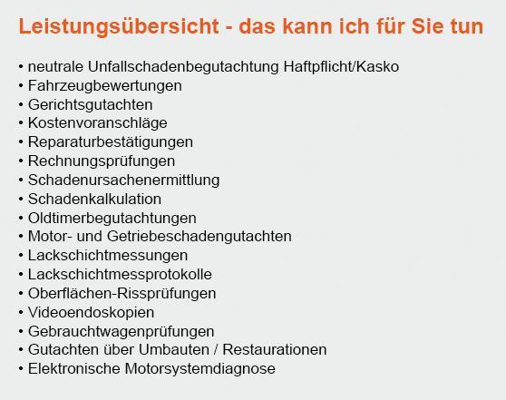 Schadenkalkulation 